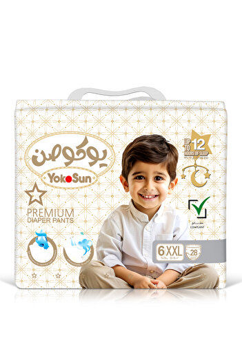 YokoSun Premium Baby Diaper Pants, size 6 / XXL (15-23 kg) 28 pieces, 1 pack