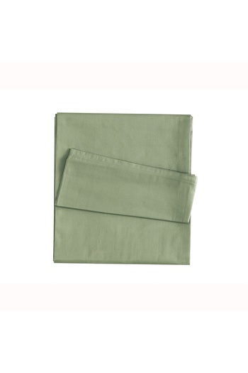 Linens Mix&Match Cotton Satin Double Bed Sheet Dark Green