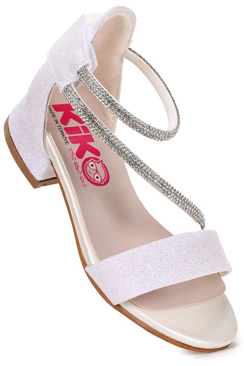 Kiko Kids Yada Sand Glitter Baby Girl 2 cm Heeled Sandals Evening Dress Shoes