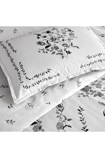 Linens Gray Allday Nelson Cotton Satin Duvet Cover Set Double