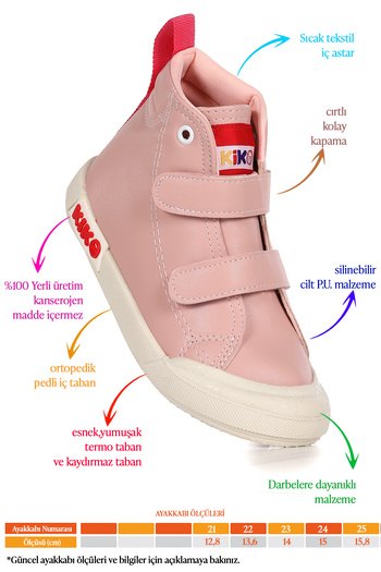 Kiko Kids Garf Daily Velcro Baby Girl Boots Shoes