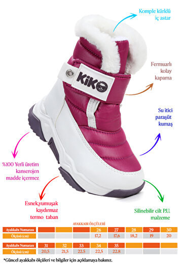 Kiko Kids Magic Velcro Girls' Snow Boots