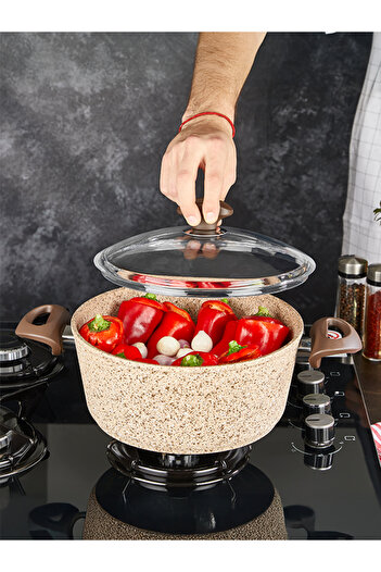 FALEZ Creamy Granite 30 Cm Deep Pot