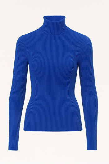 ECK MODA Women's Half Turtleneck Full Lycra Stretchy Knit Sweater