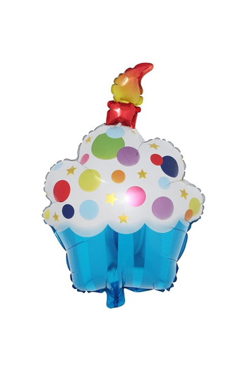 Toyska Foil Balloon, Sweet Figurines, Model 1, Birthday Cake Theme, 68x44 cm, Multicolor