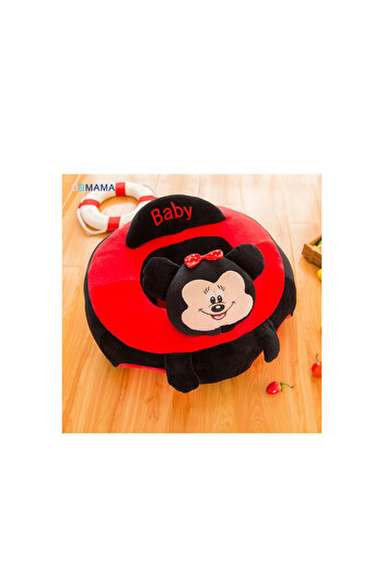 Toyska Minnie Mouse Plush Baby Chair, Black/Red