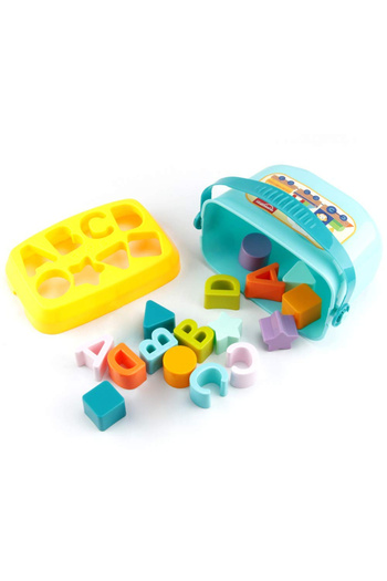 huanger Cutie sortator forme geometrice si litere Baby First Blocks, 16 piese, multicolor