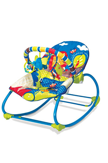 Mastela 2 in 1 Electric Rocking Chair and Chair, Melodies and Vibrations, Blue