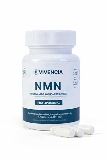 Vivencia NMN 500mg – 30 Capsules, 99% Purity, Food Supplement for Energy and Longevity