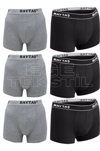 EGE TEKSTİL 6-Piece Economical Cotton Men's Boxers - Lycra