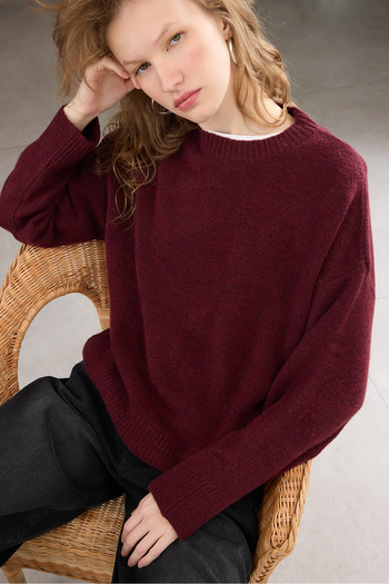Addax Crew Neck Long Sleeve Knitwear Sweater K3380-A9