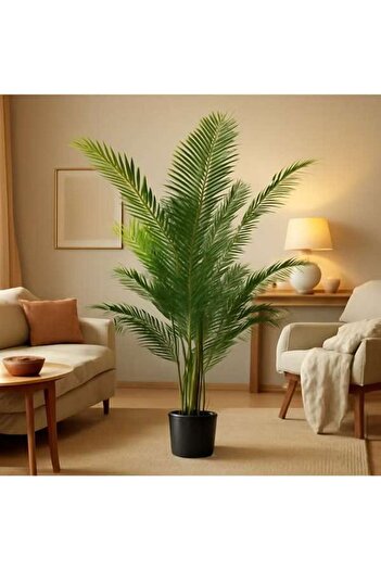 AGD 140cm Artificial Areca Palm Plants, Realistic Plants for Indoor Office Home Decor, Green