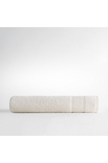 Ecocotton Lida Bath Towel 100% Organic Cotton Hole Work Cream 80x150 Cm