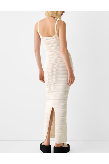 Bershka maxi dress, cream