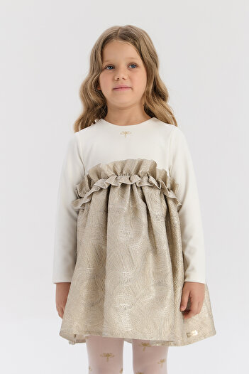 Tyess Girl Gold Dress