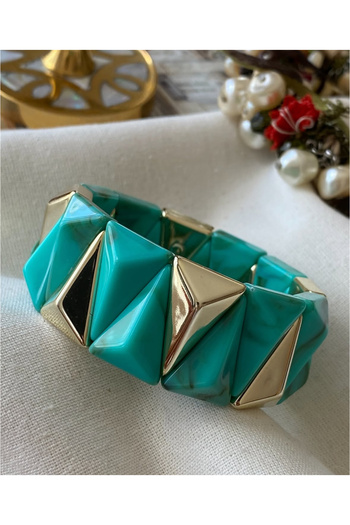 Butik Gold Detailed Flexible Resin Bracelet