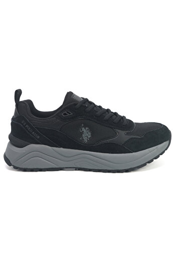 U.S. Polo Assn. Men's Black Low-Top Sneakers - Lightweight Timeless Lace-Up Style