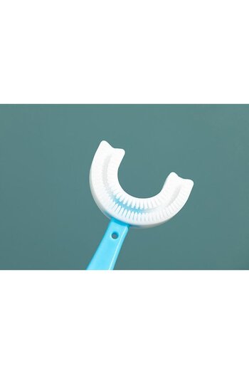 SMARTECH Children's Toothbrush, 2-7 years, U-shape, Silicone, 360 Gingival Cleaning, Blue