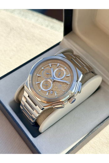 FERRO Silver Steel Band Men's Wristwatch Fm43024A-A7 All Functions Active 3Atm Water Resistant