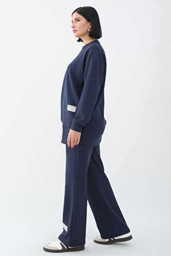 InStyle Hijab Top - Bottom Set - Ναυτικό μπλε - Regular