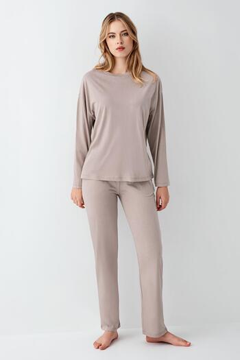 Arnetta Women's Solid Color Pajama Set, 50% Modal 50% Cotton