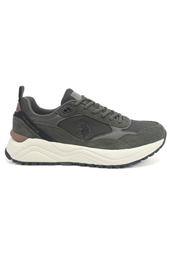 U.S. Polo Assn. Men's Khaki Low-Top Sneakers - Lightweight Timeless Lace-Up Style