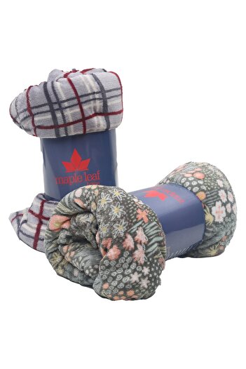 MAPLE LEAF Flannel Blanket 160 x 200cm Assorted