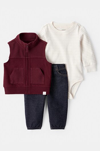Carter's Baby Boy Red Vest Set