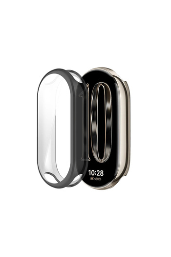 Tagomoon Xiaomi Smart Band 10 ( Mi Band 10 ) ile Uyumlu Kasa Ve Ekran Koruyucu 360 Tam Koruma Silikon Kılıf