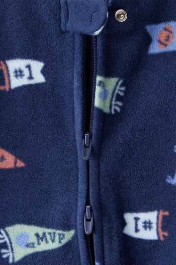 Carter's Baby Boy Blue Fleece Jumpsuit