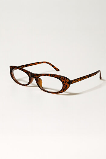 Eyesofia Laurent Slim Thin Leopard Rimmed Blue Block Blue Light Filter Women's Glasses