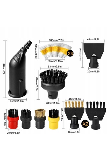 Rosfix Steam Mop Accessory Set 14 Pieces | Compatible with Kärcher Steam Mop SC1–SC5