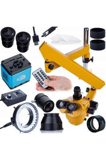 Rosfix Neptune Pro 7–45x Trinocular Microscope | 4K USB-C Camera + 56x LED