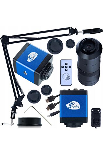 Rosfix HDMI-VGA Microscope Camera Set + Adjustable Arm + 100X Lens Planets PRO