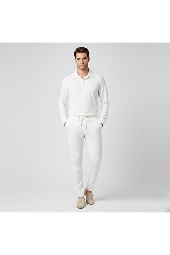 dwnwear Winter Lycra Crepe Fabric Men's Shirt and Pants Set