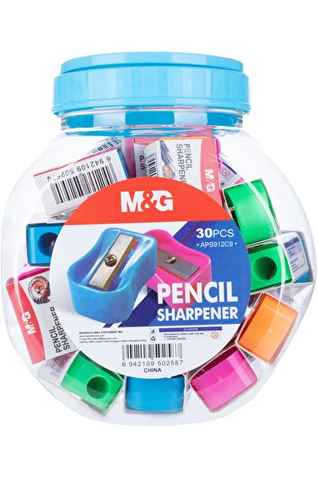 M&G Online M&G economic pencil sharpener, plastic with one hole, 30 pcs/display