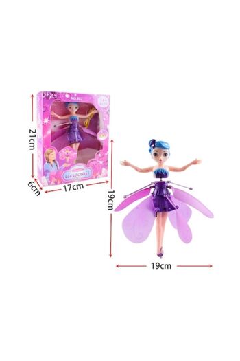 OEM Interactive Flying Fairy Doll with LED, USB Charging, Purple, 19.5 cm