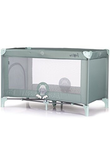 Chipolino Capri Hippo green folding cot