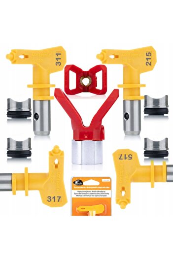 Rosfix Spray Gun Nozzle Set 215/311/317/517 + Protection | 7/8" Universal Thread