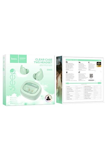 Hoco EW65 Shadow Bluetooth Earbuds, 500mAh, 4-Hour Autonomy, Digital Display, Green