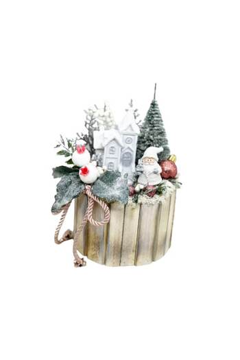 OEM Handmade Wooden Box Model 1, Diameter 12cm, Height 10cm