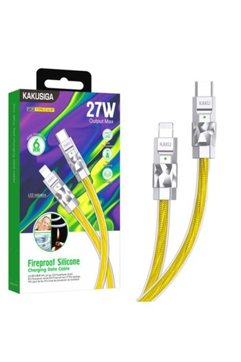 KAKU Cablu Date si Incarcare (KSC-956), USB-C la Lightning, PD27W, QC3.0, 1m, GOLD