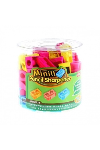 M&G Online M&G pencil sharpener, simple, plastic with one hole, 72 sets/display