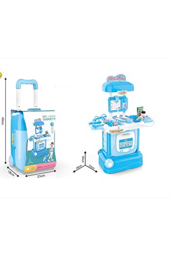OEM Set Doctor si Troller 2 in 1 cu accesorii, sunete si lumini, albastru