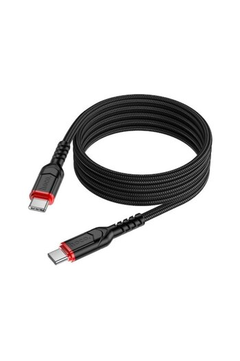 Hoco Cablu Date Si Incarcare Usb-C La Usb-C, Power Delivery 60W, X59 Victory, Lungime 1m, Textil, Ne