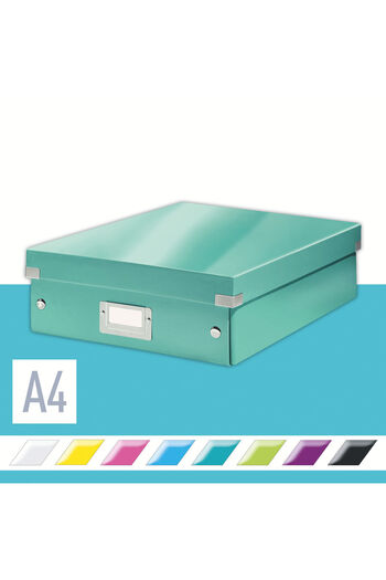 Leitz WOW Click&Store foldable laminated cardboard filing box with lid