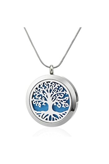 zioda smart essentials Aromatherapy Necklace, zioda smart essentials®, Tree of Life, Round, Silver