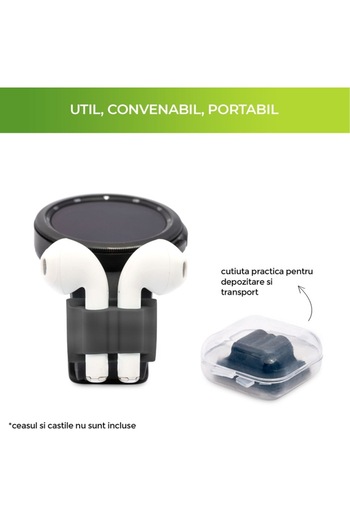zioda smart essentials Silicone Anti-Loss Earbuds Holder for Smartwatch -