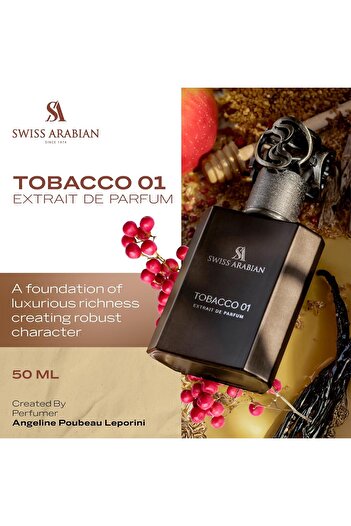 SWISS ARABIAN Tobacco 01 Extrait de Parfum, 50ml, Premium Quality Perfume, Unisex Fragrance, Orienta