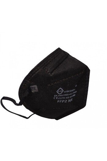 Flippy Mască de protecție facială, Flippy, FFP2, KN95 CE 0370, 5 straturi, nesterilă, neagră, 500 bucăți